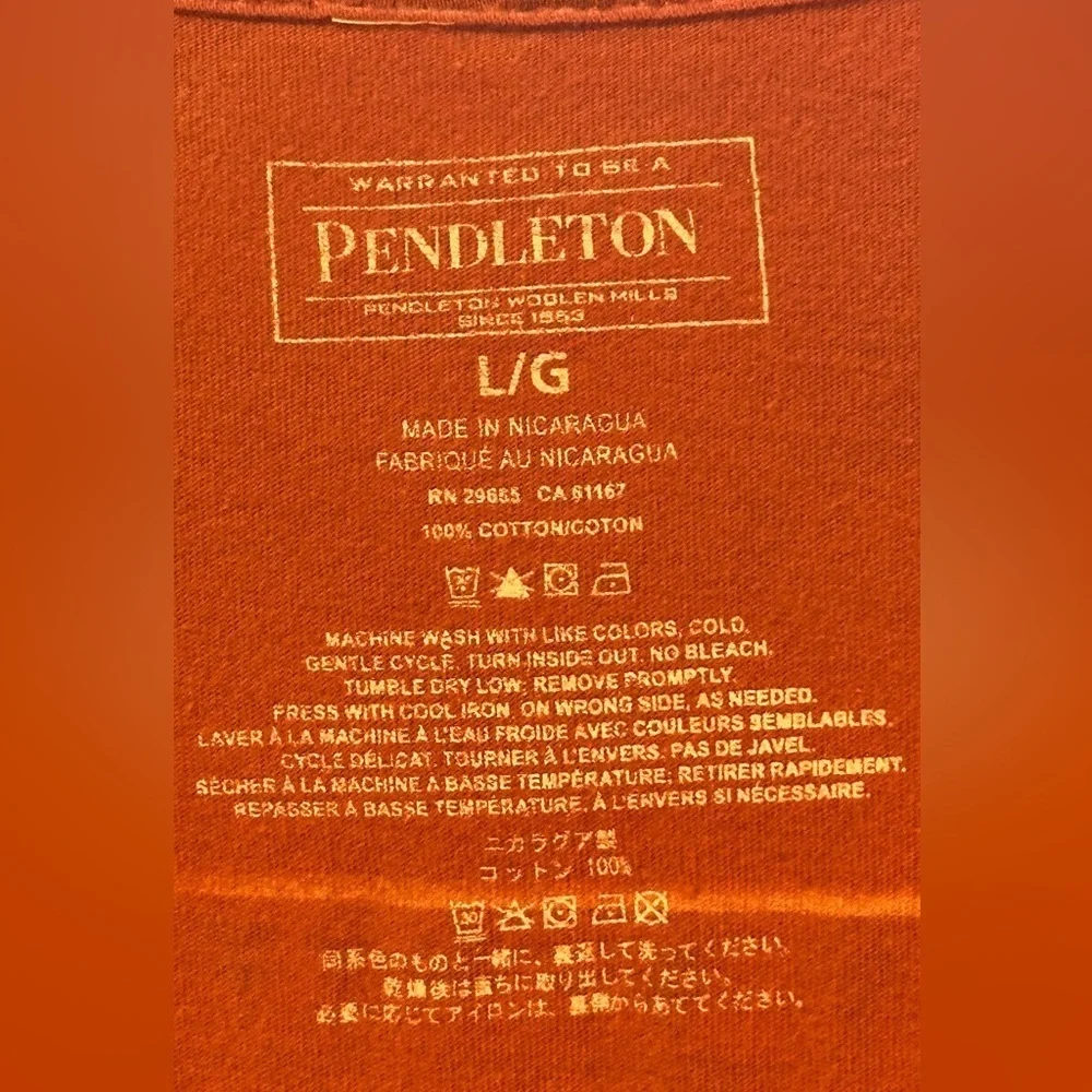 Pendleton Men's Executive Boot Barn style short sleeve tee in Rich Orange. (31)
